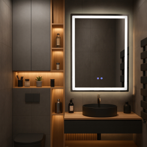 Oglindă de baie cu iluminare LED și funcție anti-ceață Kristalo