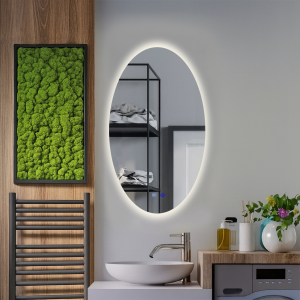 Oglindă de baie cu iluminare LED și funcție anti-ceață Ombra
