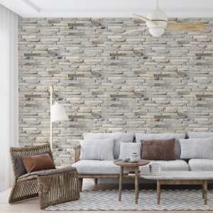 Tapete în relief imitând piatră în corfu bej