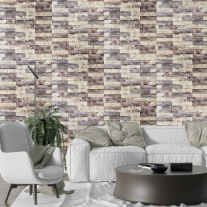 Tapete autoadezive piatră două culori în bej