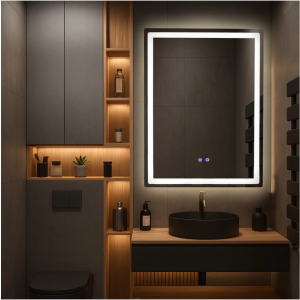 Oglindă de baie cu iluminare LED și funcție anti-ceață Kristalo