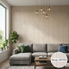 Panou autoadeziv Bianco Linea - 60x300cm