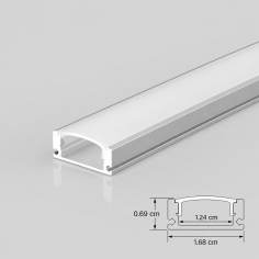 Profil din aluminiu pentru bandă LED încastrată cu capac -17