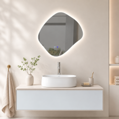 Oglindă de baie cu iluminare LED integrată 3 culori Silvio