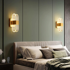 Lampă LED de perete Ornelia – Aurie