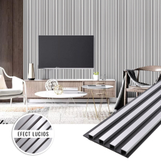 Panou PVC decorativ Silver 16x2.2x270cm