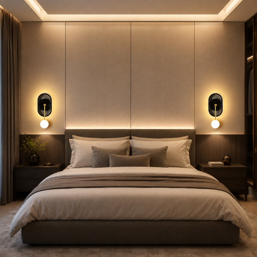 Lampă LED de perete Sia – Neagră