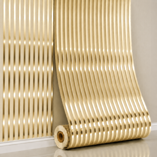 Panou perete autoadeziv Linear Harmony – Auriu 280x60x0.25 cm