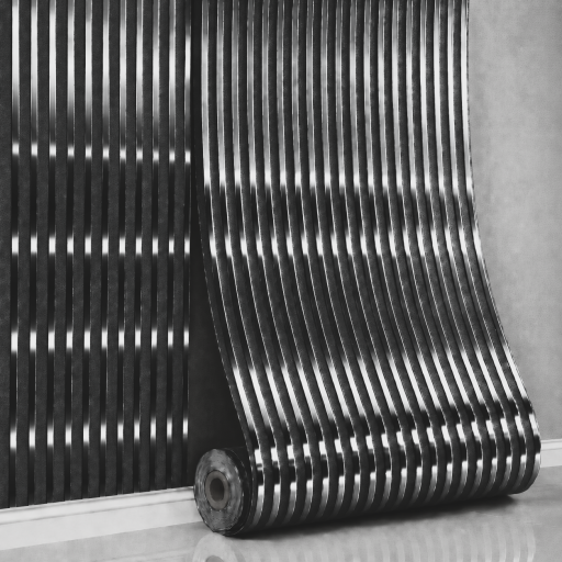 Panou perete autoadeziv Linear Harmony – Negru 280x60x0.25 cm