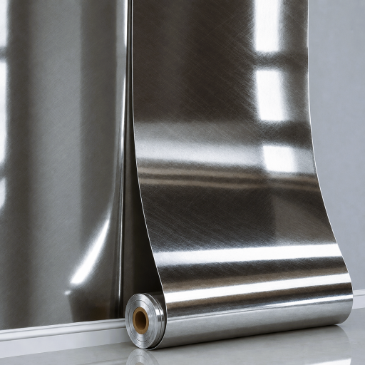 Panou perete autoadeziv Vortex Metallic – Argintiu 280x60x0.25 cm