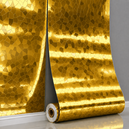 Panou perete autoadeziv Mirror Prism – Auriu 280x60x0.25 cm