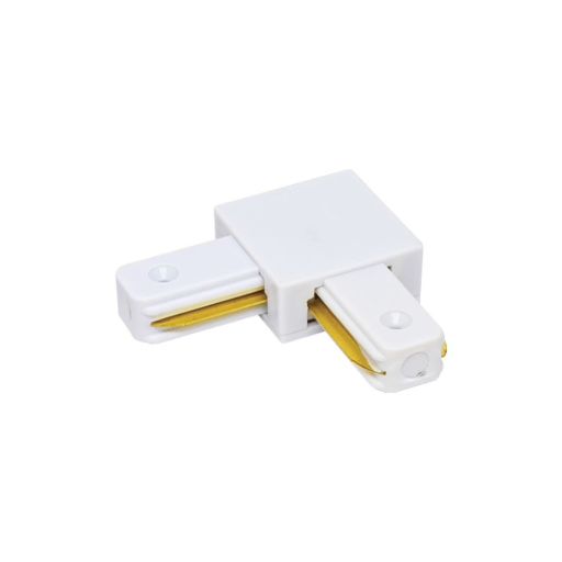 Conector în Formă de L pentru Șină Alb 