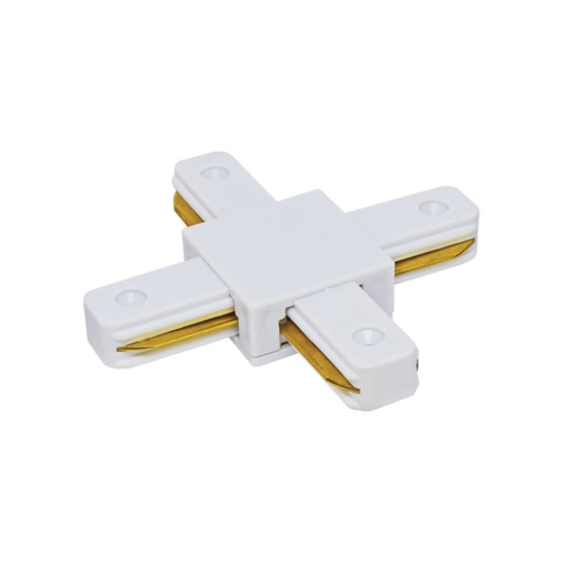 Conector de îmbinare pentru șină Alb - în formă de X