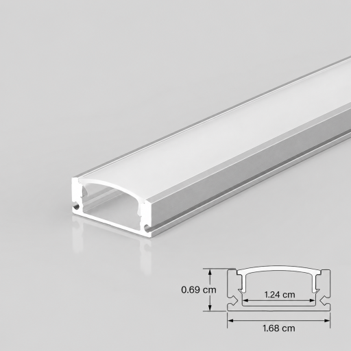 Profil LED din aluminiu încorporat cu difuzor (capac) -17