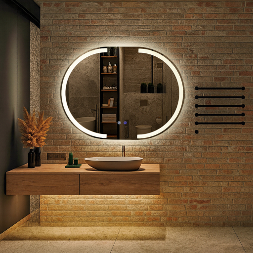 Oglindă de baie cu iluminare LED și funcție anti-ceață Lazur