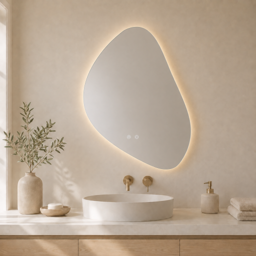 Oglindă de baie cu iluminare LED și funcție anti-aburire Acvelia