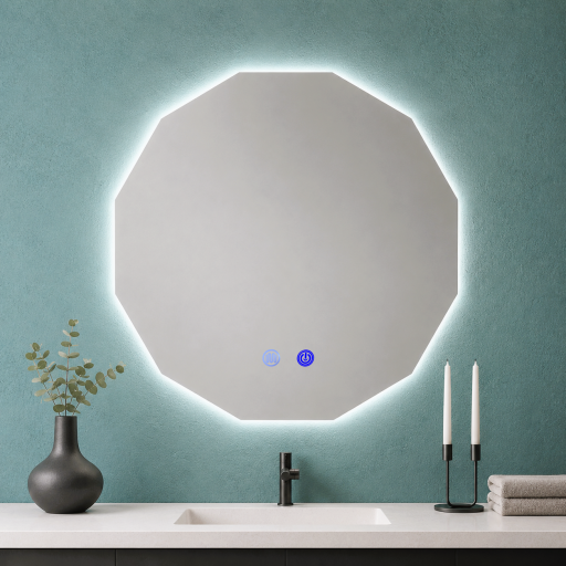 Oglindă de baie cu iluminare LED integrată – 3 culori Oriana