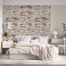 Tapet autoadeziv cărămidă de chirpici de culoare deschisă retro