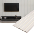 Panoul decorativ din PVC alb cu dimensiuni 15х1х270 cm