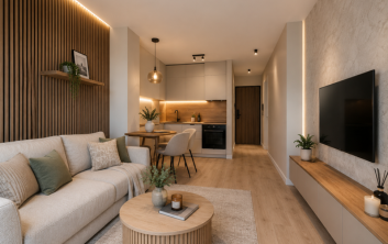 Interior pentru un apartament mic: 7 trucuri cu tapet și panouri